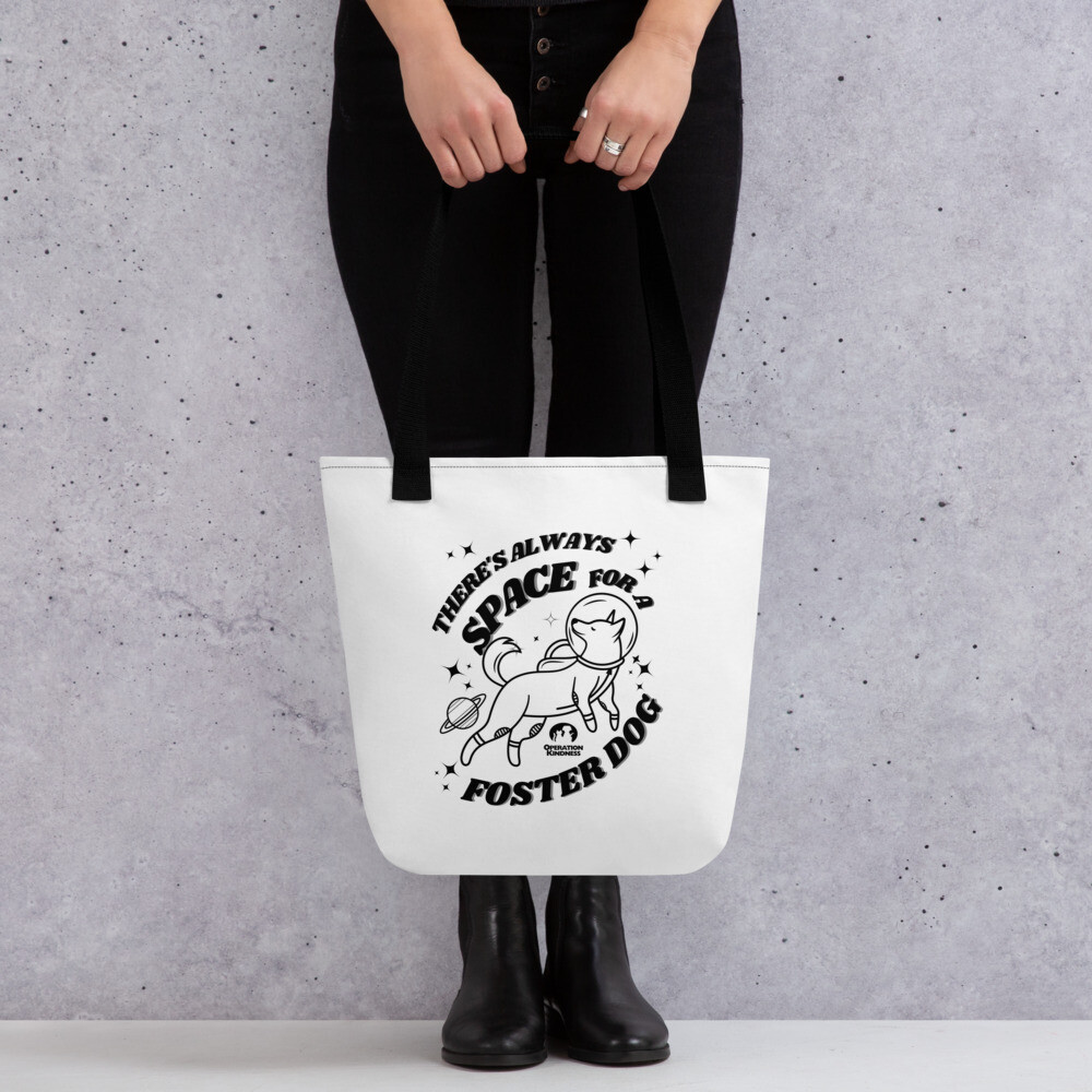 Space for a Foster Dog - tote bag