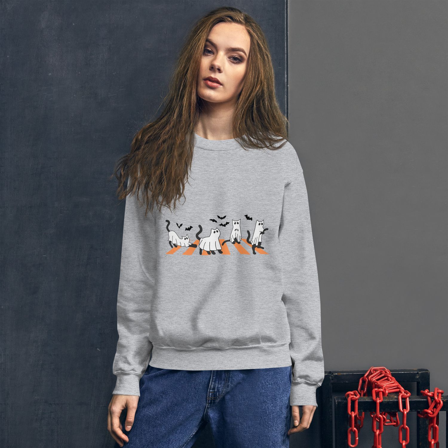 Abby Road Ghost Cats - Unisex Sweatshirt