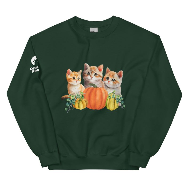 LIMITED EDITION - Fall pumpkin cats - Unisex Sweatshirt