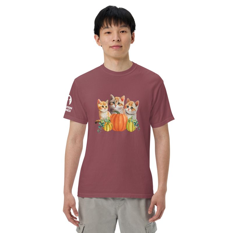 LIMITED EDITION COMFORT COLORS - Fall pumpkin cats - Unisex t-shirt