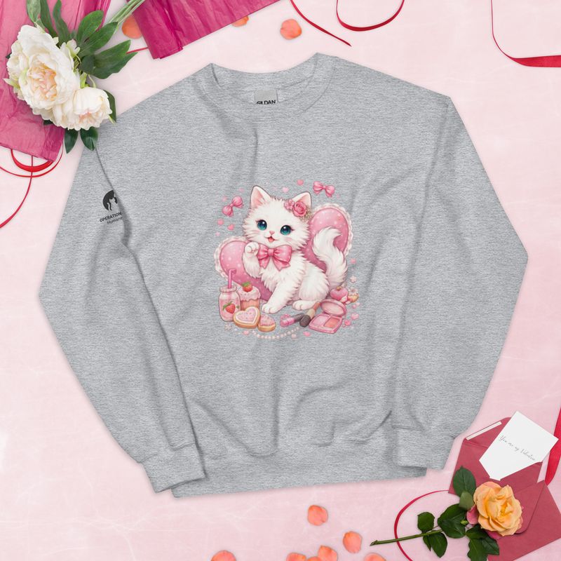 LIMITED EDITION - Valentine Cat - Unisex Sweatshirt