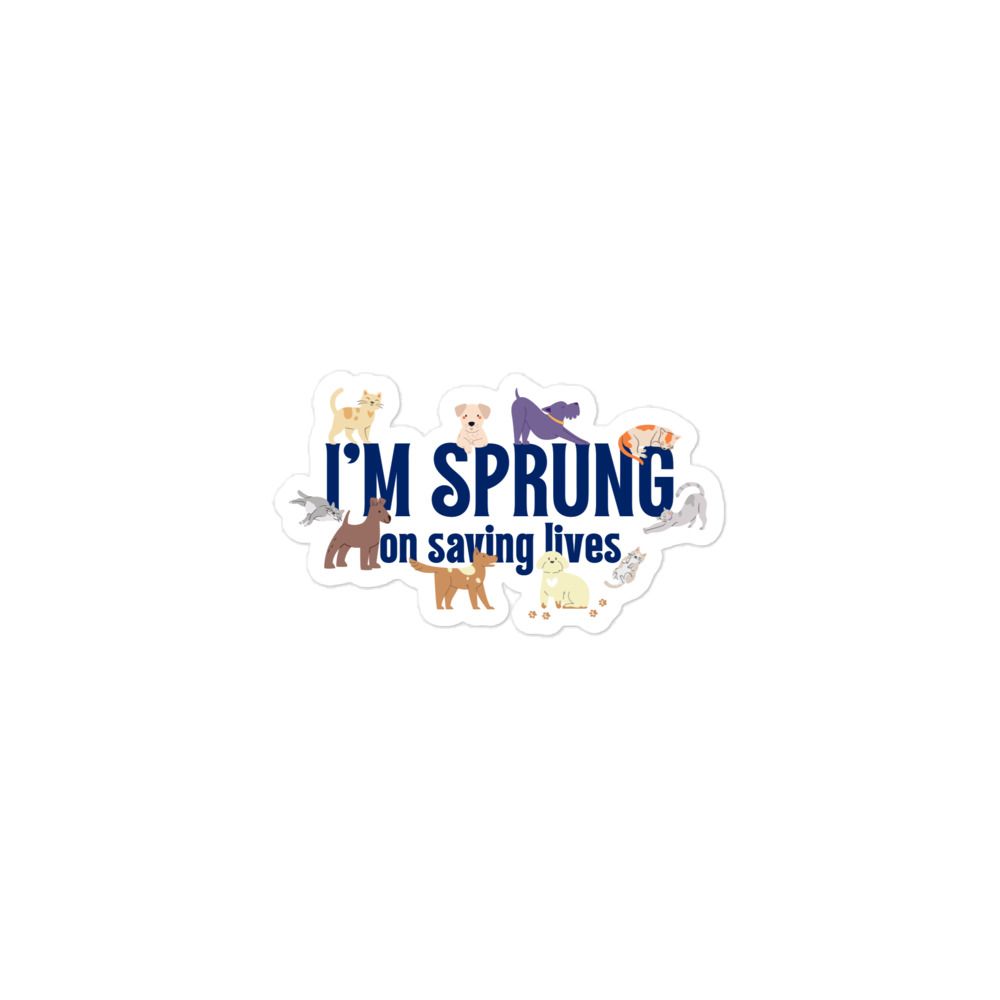 I'M SPRUNG ON SAVING LIVES - Bubble-free stickers