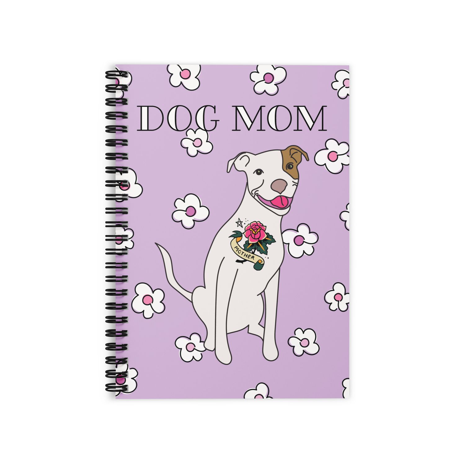 Dog Mom Ruled Line Spiral Notebook