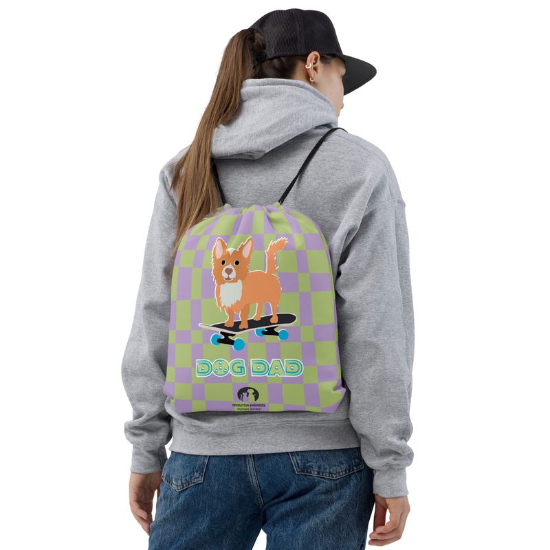 Dog Dad Drawstring bag