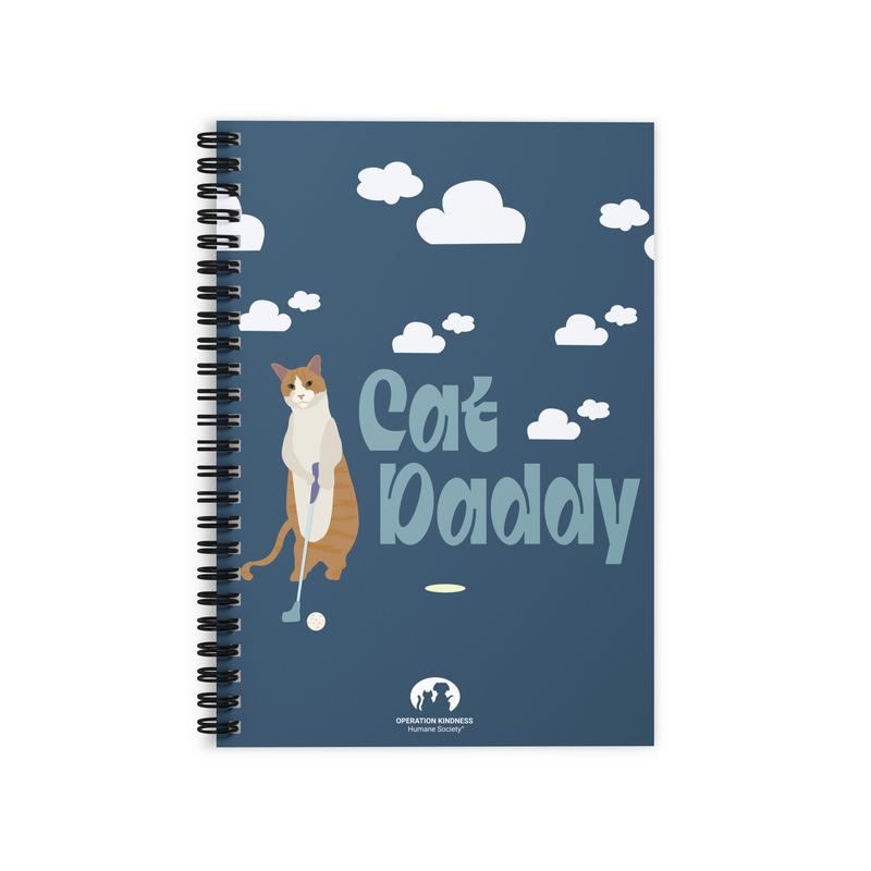 Cat Daddy Ruled Line Spiral Notebook