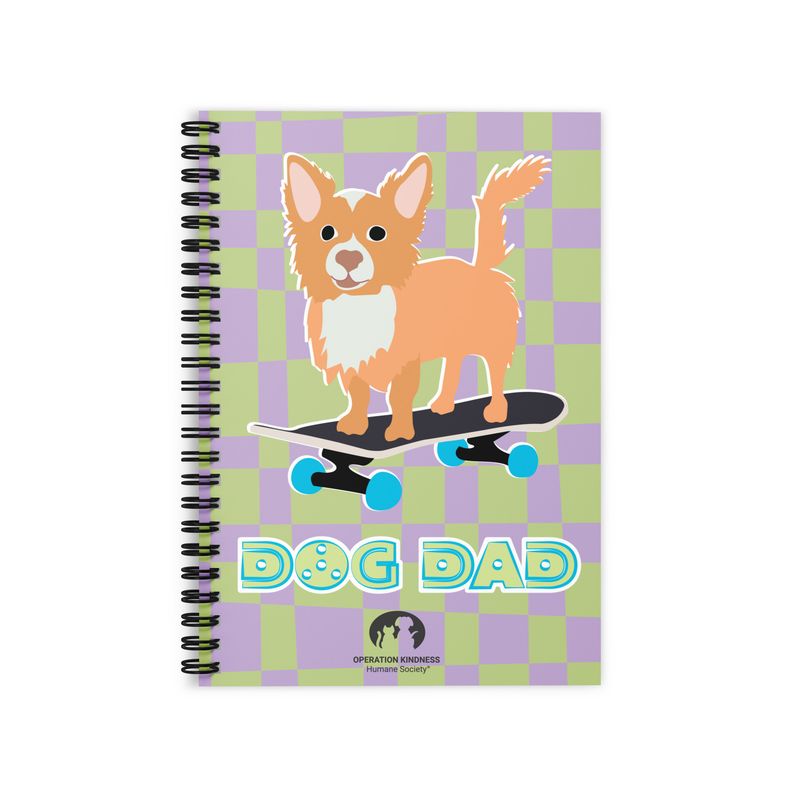 Dog Dad Ruled Line Spiral Notebook