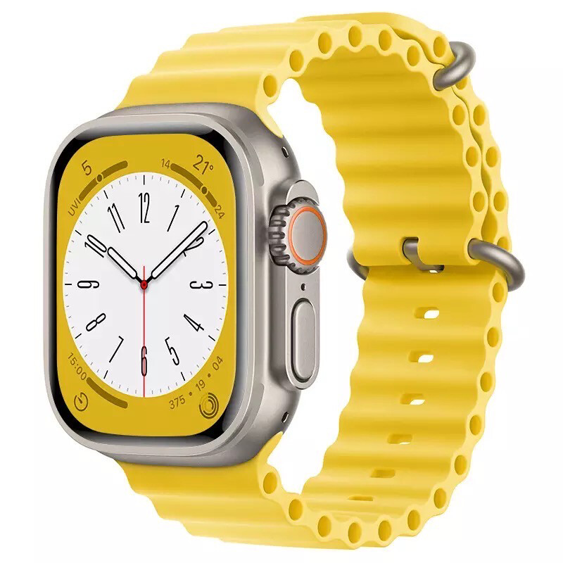 apple watch silicone Ocean strap باند سيليكون تصميم جديد