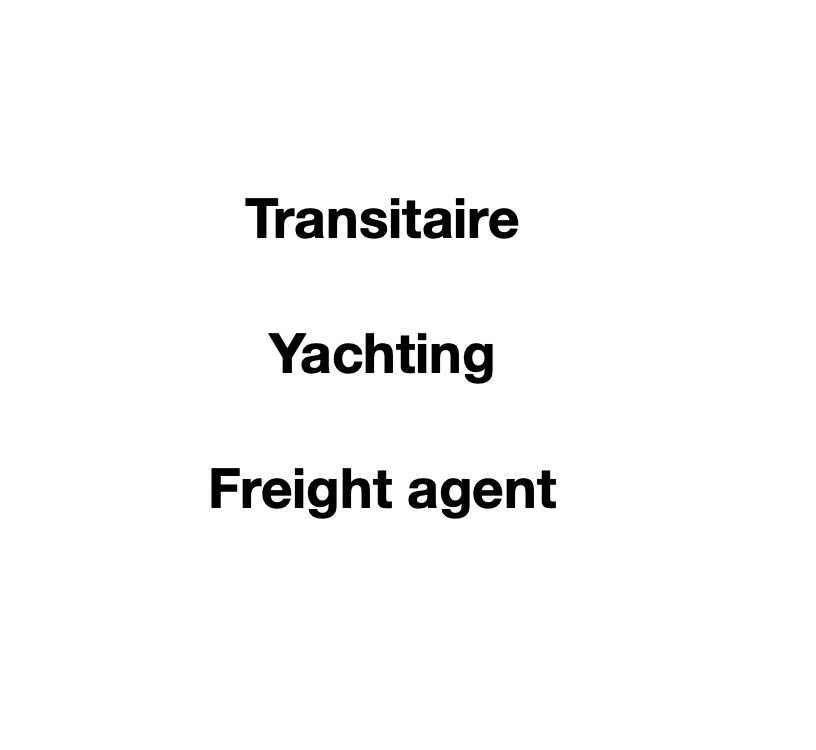 Transitaire yachting Gocycle freight agent