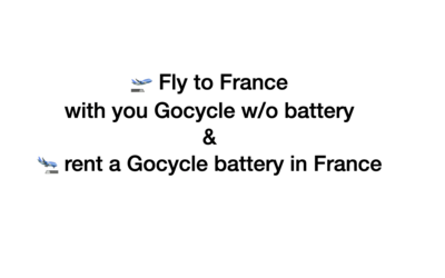Gocycle battery rental