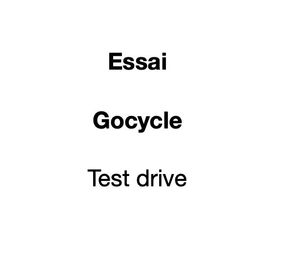 Essai Gocycle