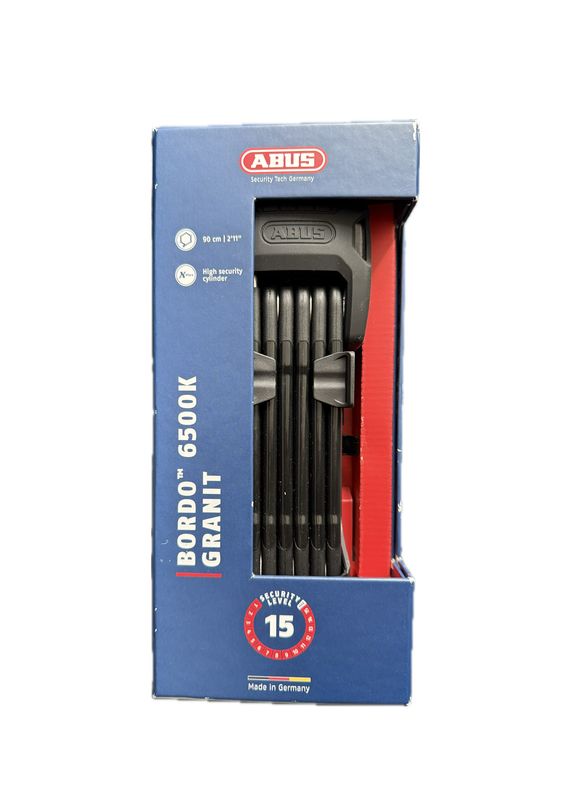 Antivol vélo pliant ABUS BORDO 6500K 90 cm + support