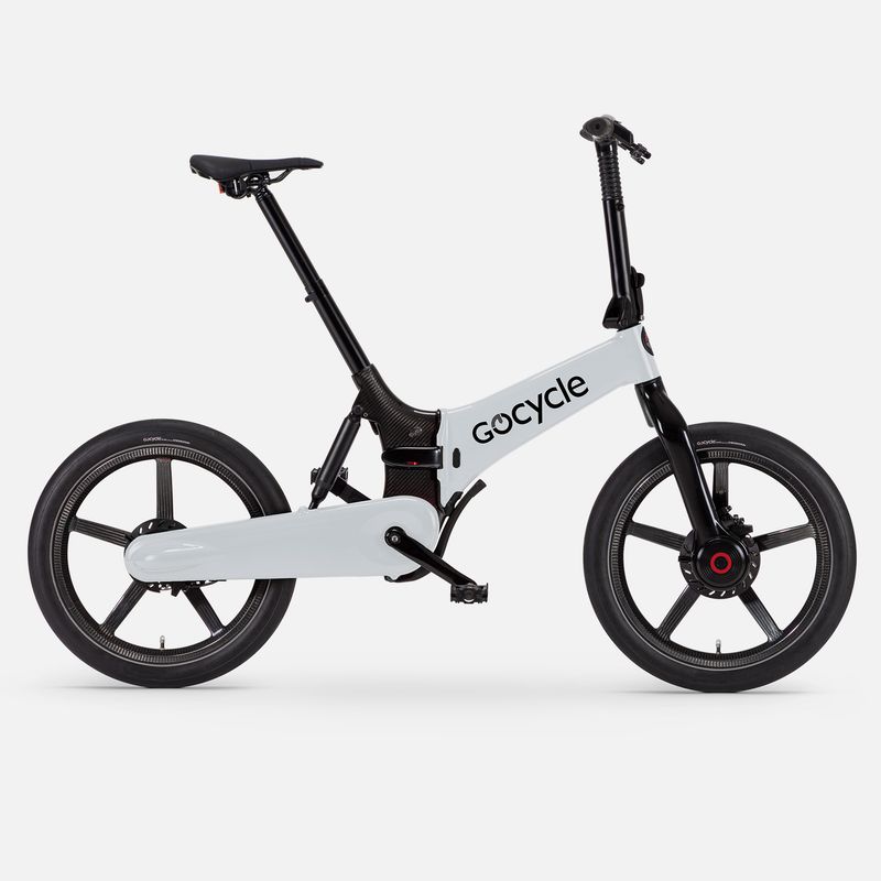 Gocycle G4i+ crayon white grey electric folding bike for yacht