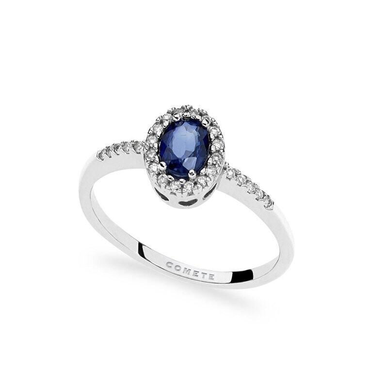 Anello oro diamanti e zaffiri - COMETE
