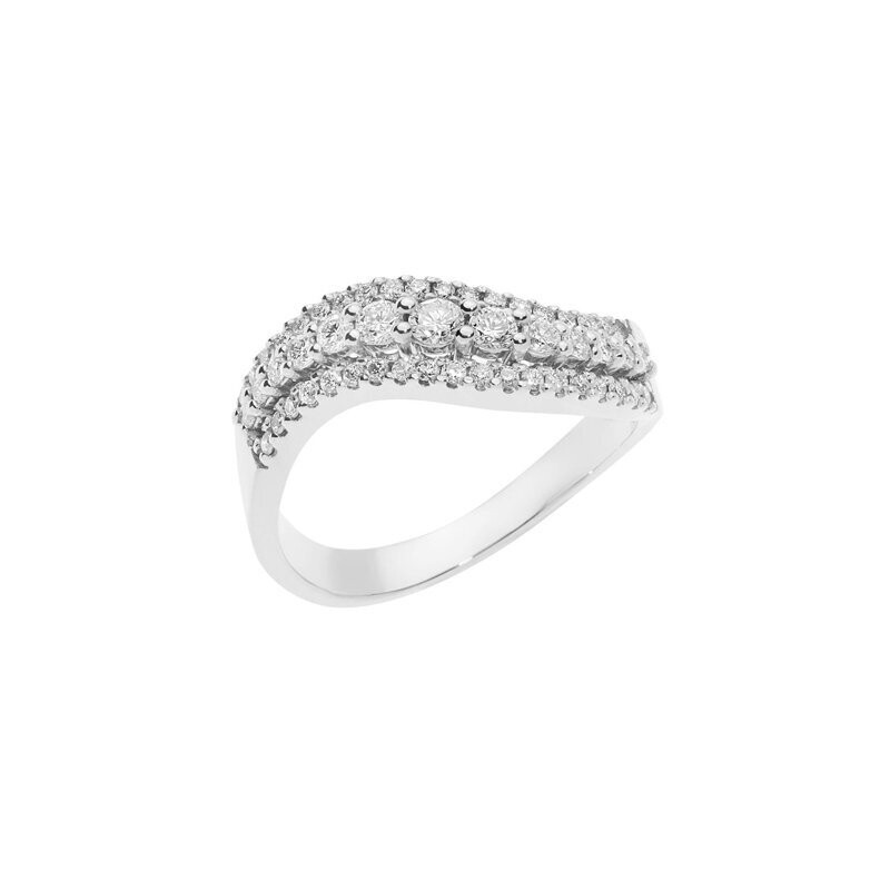 Anello oro bianco e diamanti - COMETE
