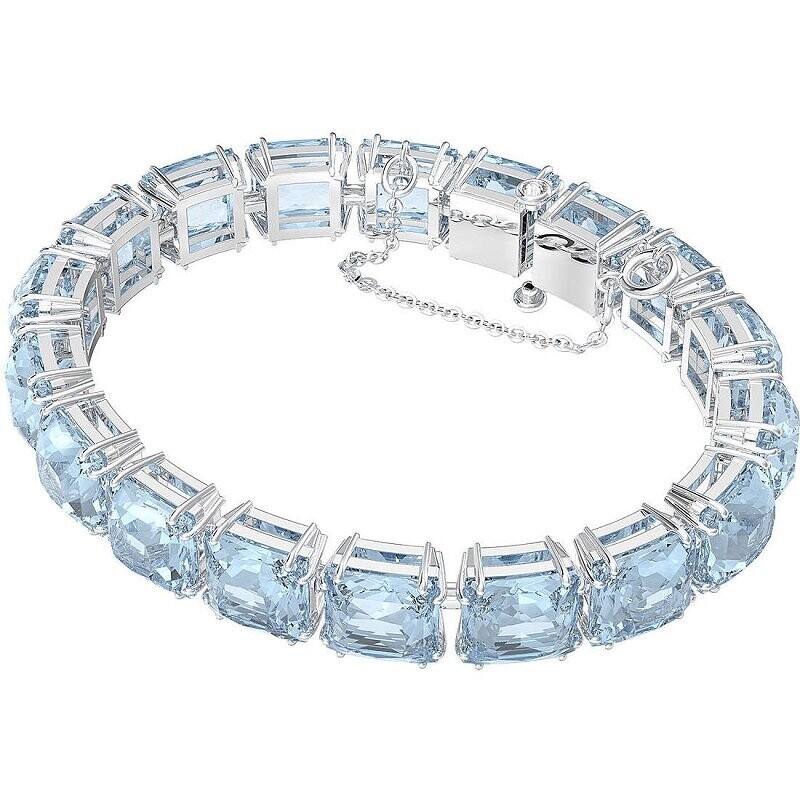 Bracciale Millenia, Taglio squadrato, Blu, Placcato rodio