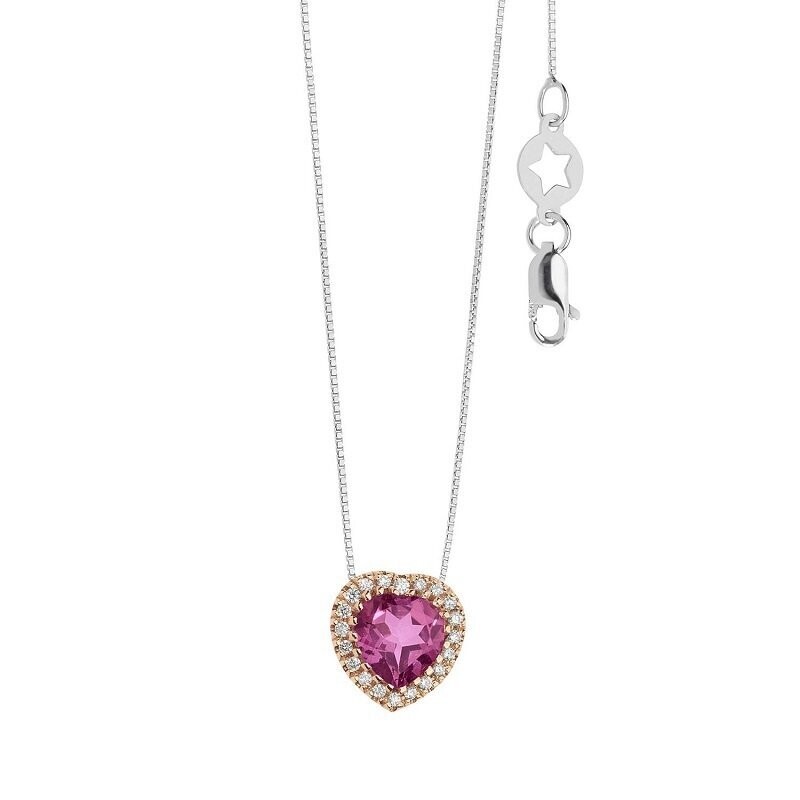 Collana con Topazio Rosa e Diamanti - COMETE