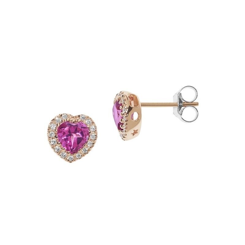 Orecchini con Topazi Rosa e Diamanti - COMETE Orecchini con Topazi Rosa e Diamanti - COMETE