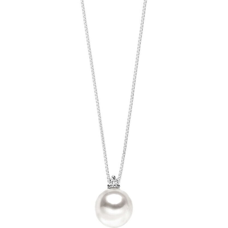 Collana con Ciondolo Perla e Diamante - COMETE