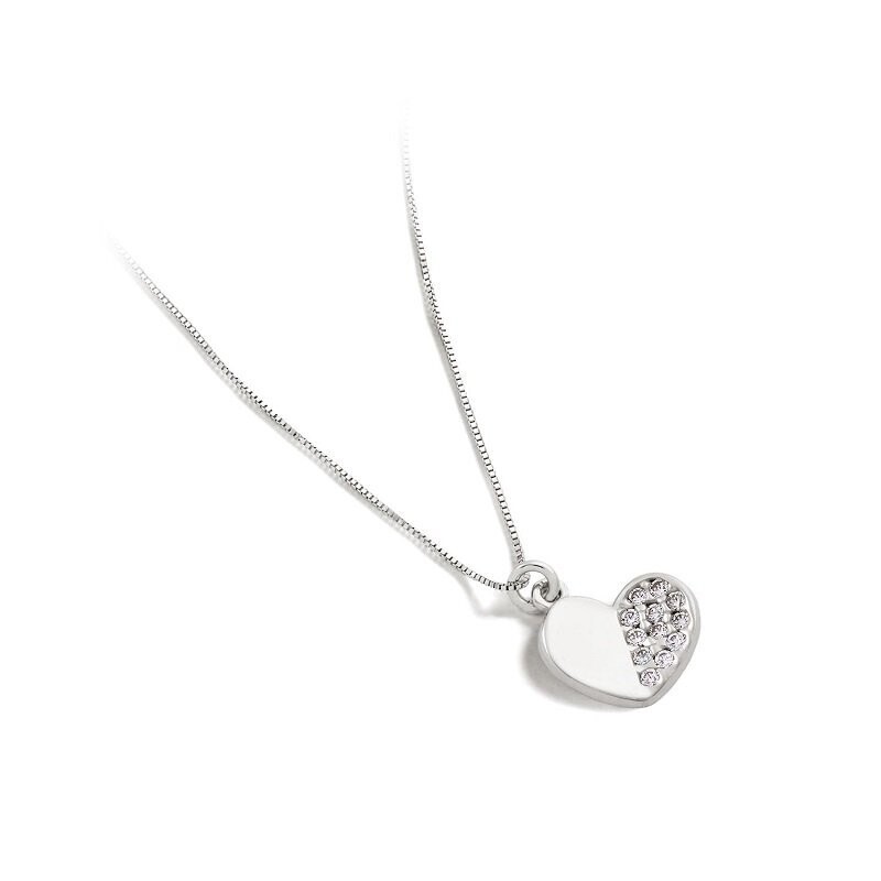 Collana Oro Bianco Cuore - AMBROSIA