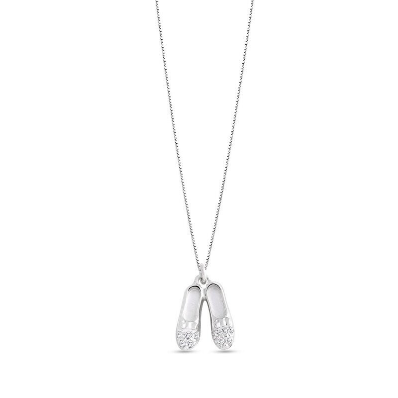 Collana Oro Bianco Scarpette Danza - AMBROSIA