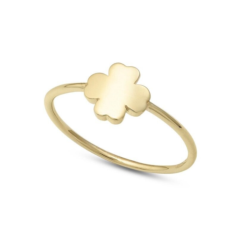 Anello Oro Giallo Quadrifoglio - AMBROSIA