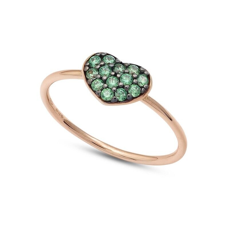 Anello Oro Rosa Cuore - AMBROSIA