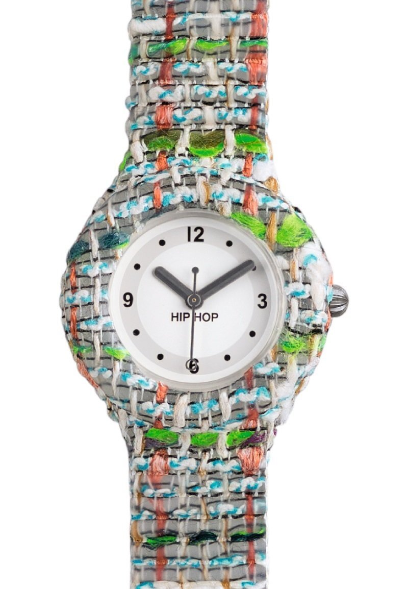 Orologio HIP HOP donna TWEED, cinturino in silicone e tessuto, SOLO TEMPO