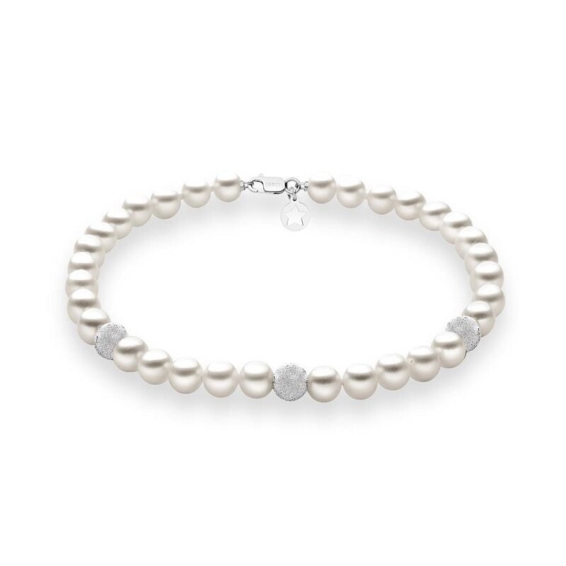 Bracciale di Perle e Sfere Diamantate - COMETE