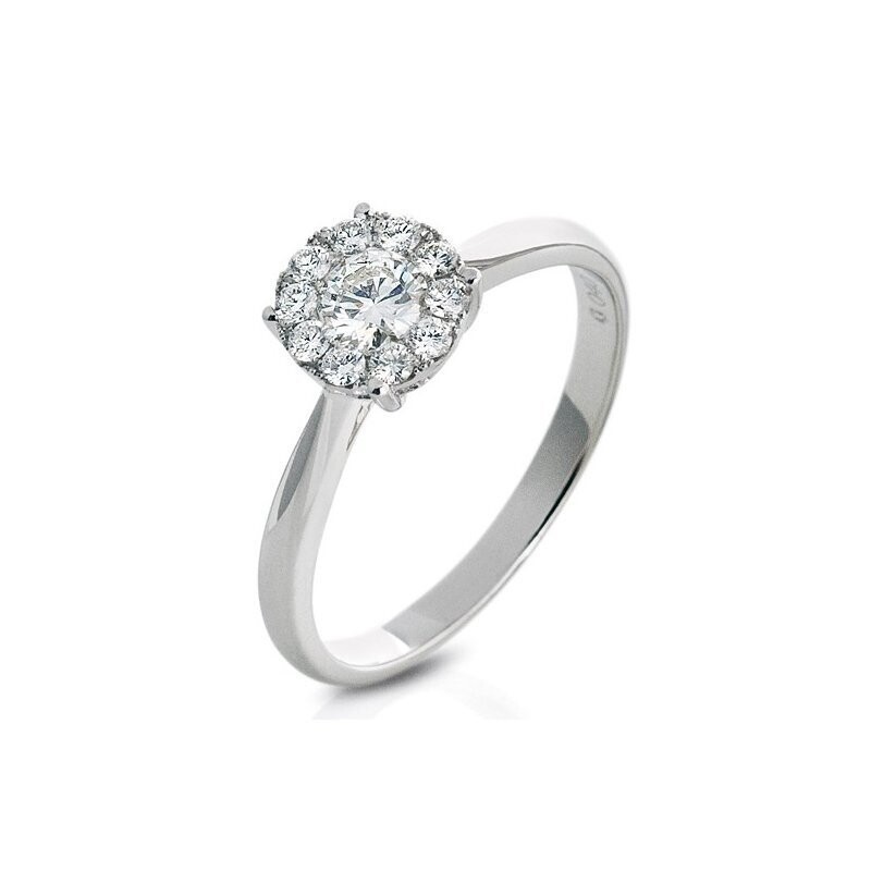 Anello in oro bianco con pavè di diamanti collezione Venere - DONNA ORO