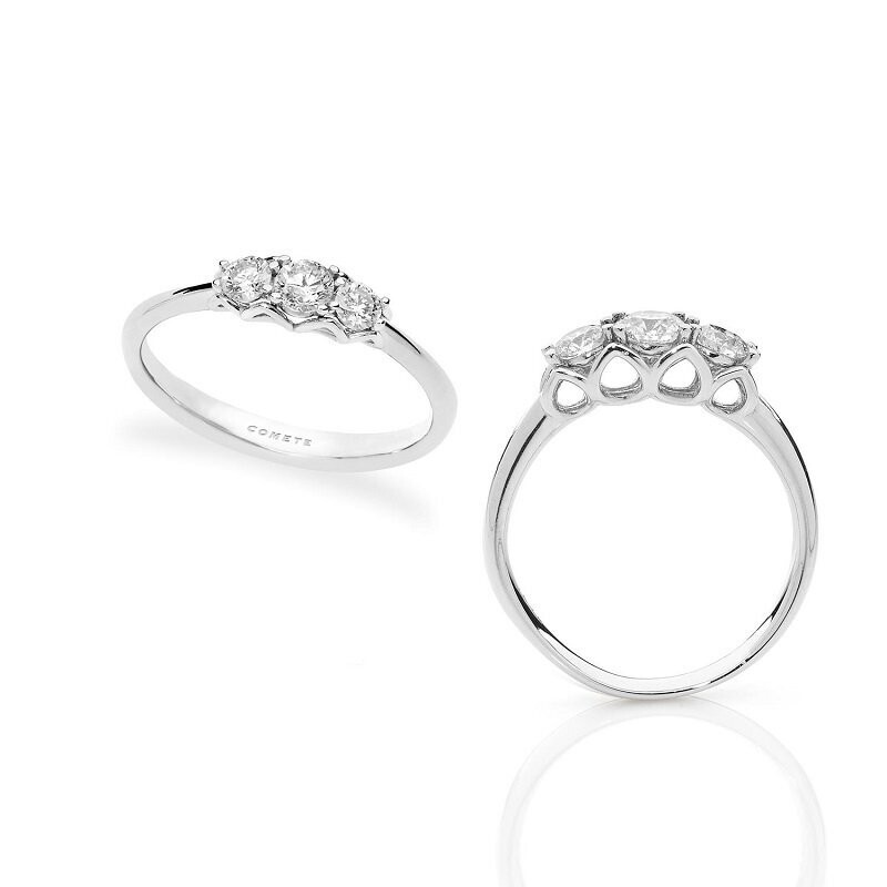 Anello Trilogy Diamanti Bianchi - COMETE