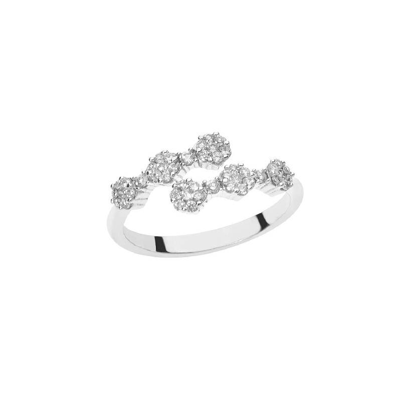 Anello in Oro Bianco e Diamanti - COMETE