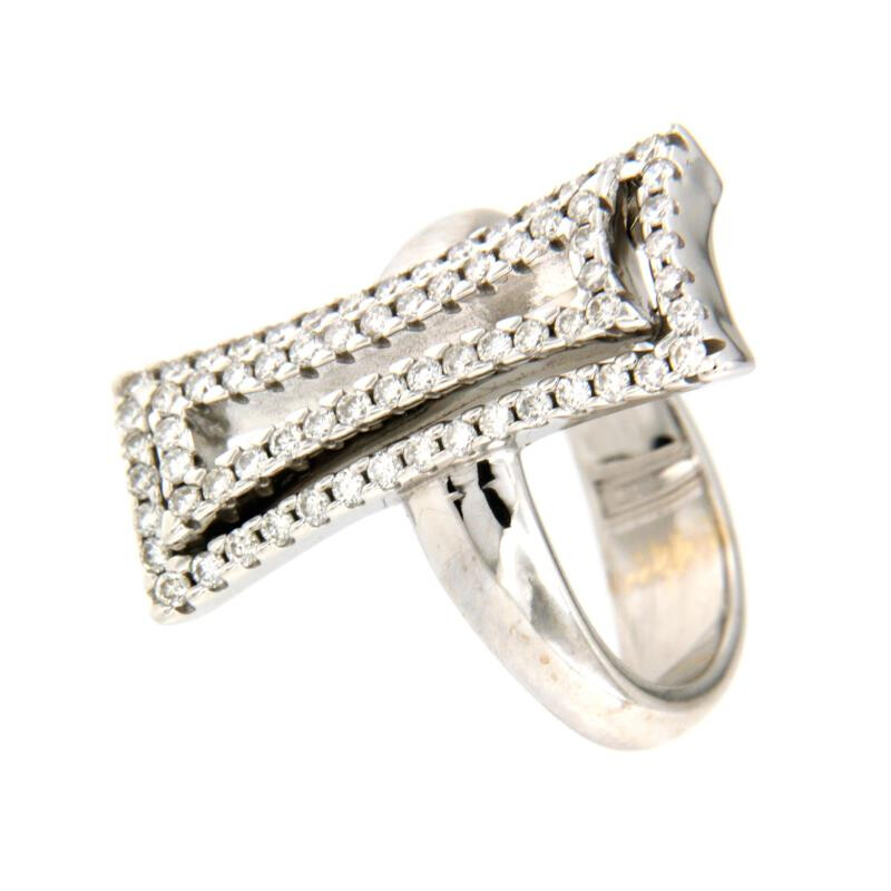 Anello Oro Bianco Con Diamanti - CHIMENTO