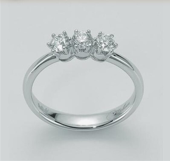 Anello Trilogy in Oro Bianco - MILUNA