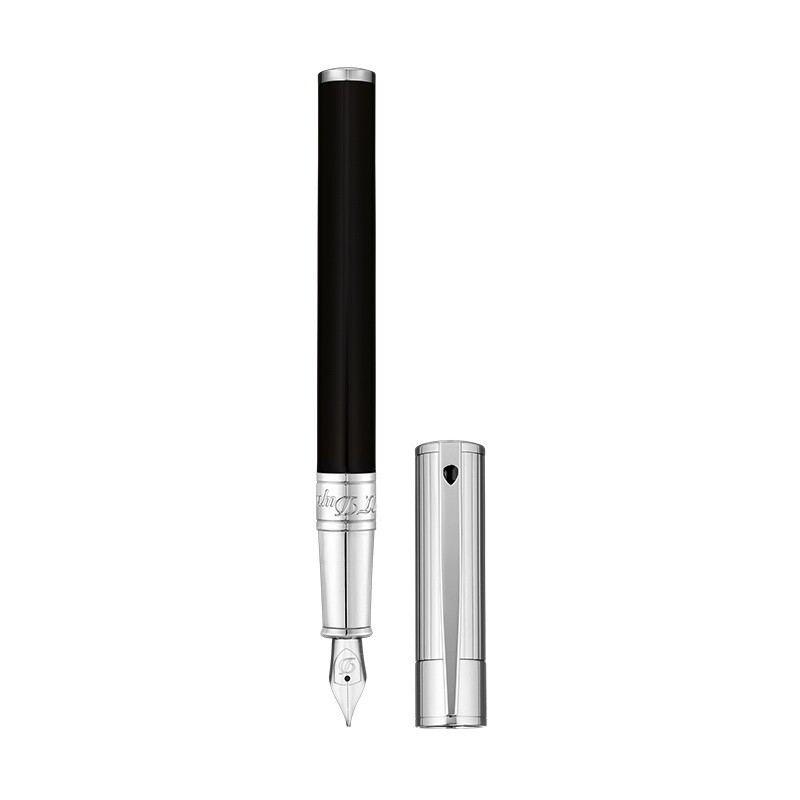 PENNA STILOGRAFICA D-INITIAL CHROME E BLACK - S.T.DUPONT