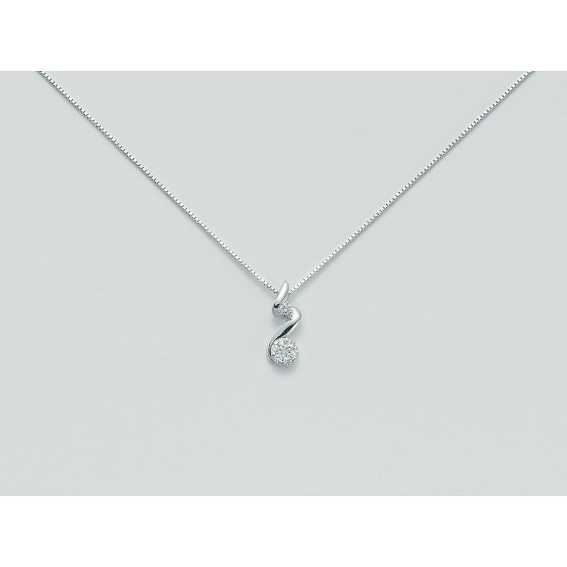 Collana in Oro Bianco e Diamanti - MILUNA