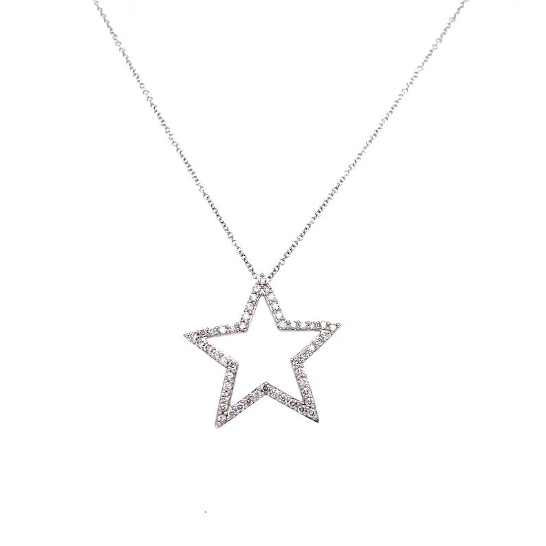 Collana Stella in Oro Bianco e Diamanti - ROSAS