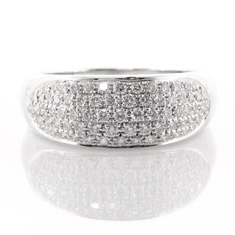 Anello Oro Bianco e Diamanti - ROSAS Anello Oro Bianco e Diamanti - ROSAS