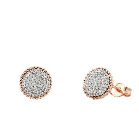 Orecchini in oro 18kt con pavé di Diamanti - ARTLINEA