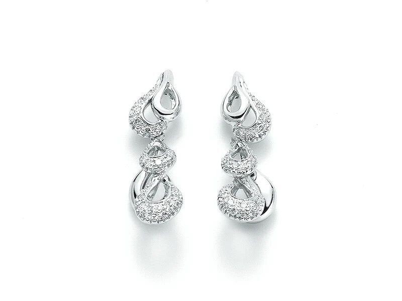 Orecchini Oro Bianco e Diamanti - MILUNA