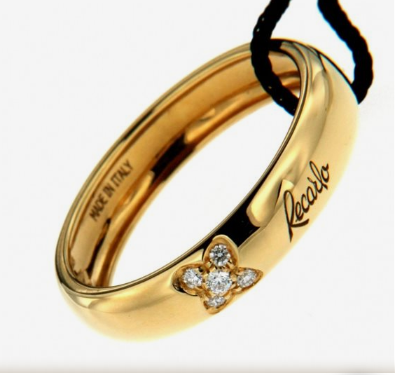 Anello in Oro Giallo e Diamanti - RECARLO Anello in Oro Giallo e Diamanti - RECARLO