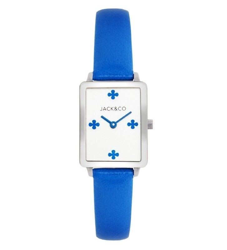 OROLOGIO SOLO TEMPO CON CINTURINO IN PELLE BLU - JACK & CO