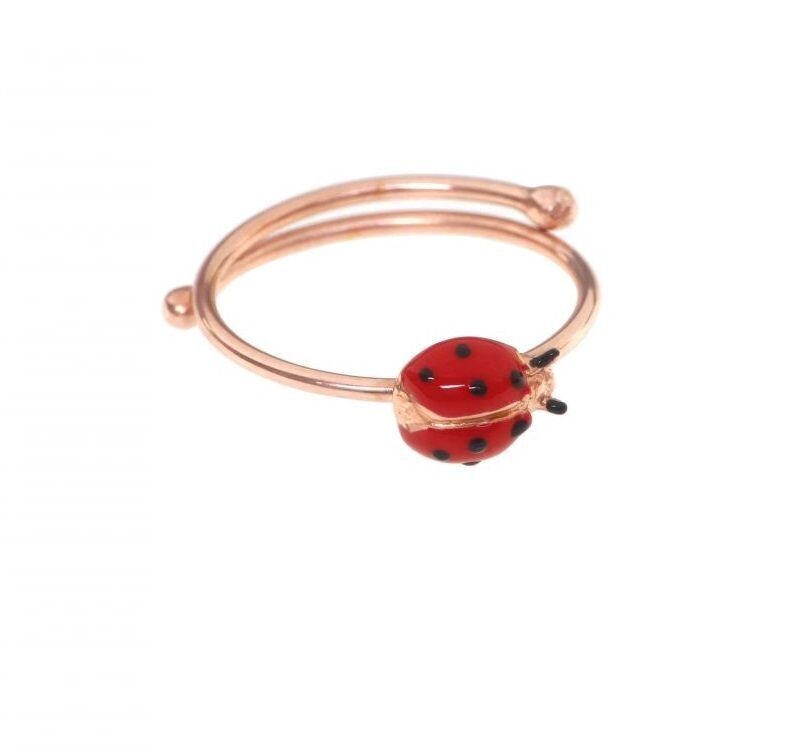 ANELLO REGOLABILE COCCINELLA SMALTATA - MAMAN ET SOPHIE