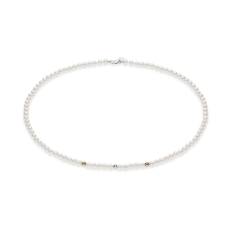 GIROCOLLO DI PERLE CON INSERTI IN ORO - COMETE