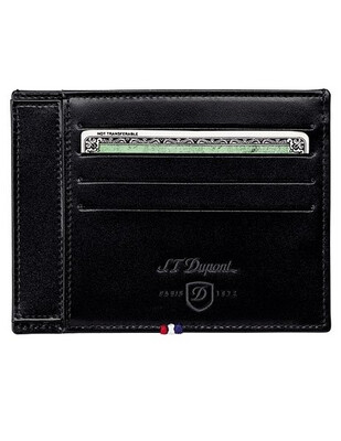 Porta-carta d’identità e portacarte di credito Line D liscio nero - S.T.DUPONT