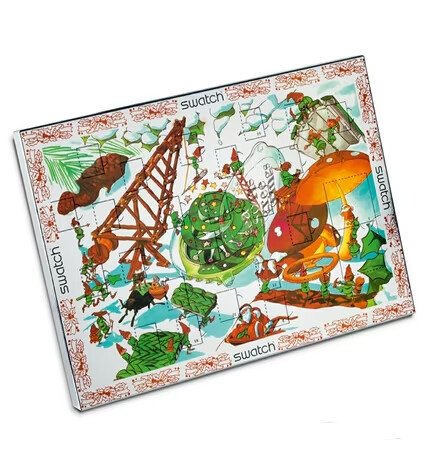 Calendario dell’avvento Orologio Limited Edition The Club Natale 1997 - SWATCH Calendario dell’avvento Orologio Limited Edition The Club Natale 1997 - SWATCH