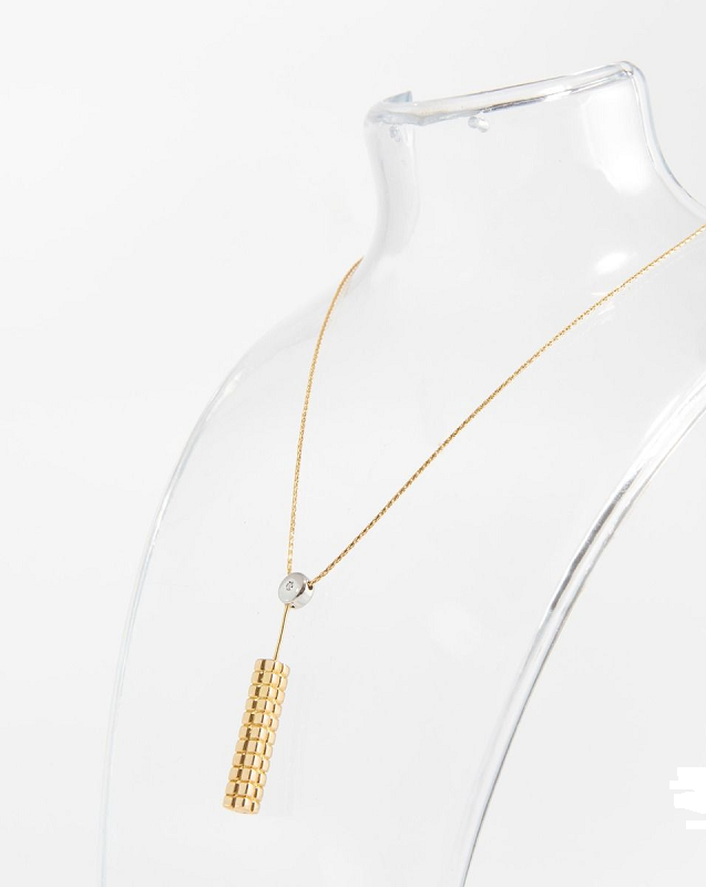 Collana in oro giallo con ciondolo e punto luce -  CHIMENTO