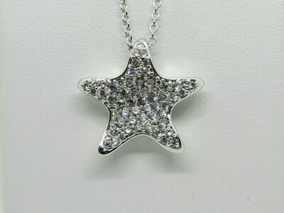 Collana in Argento 925 con stella con cristalli Swarovski - MY MARA