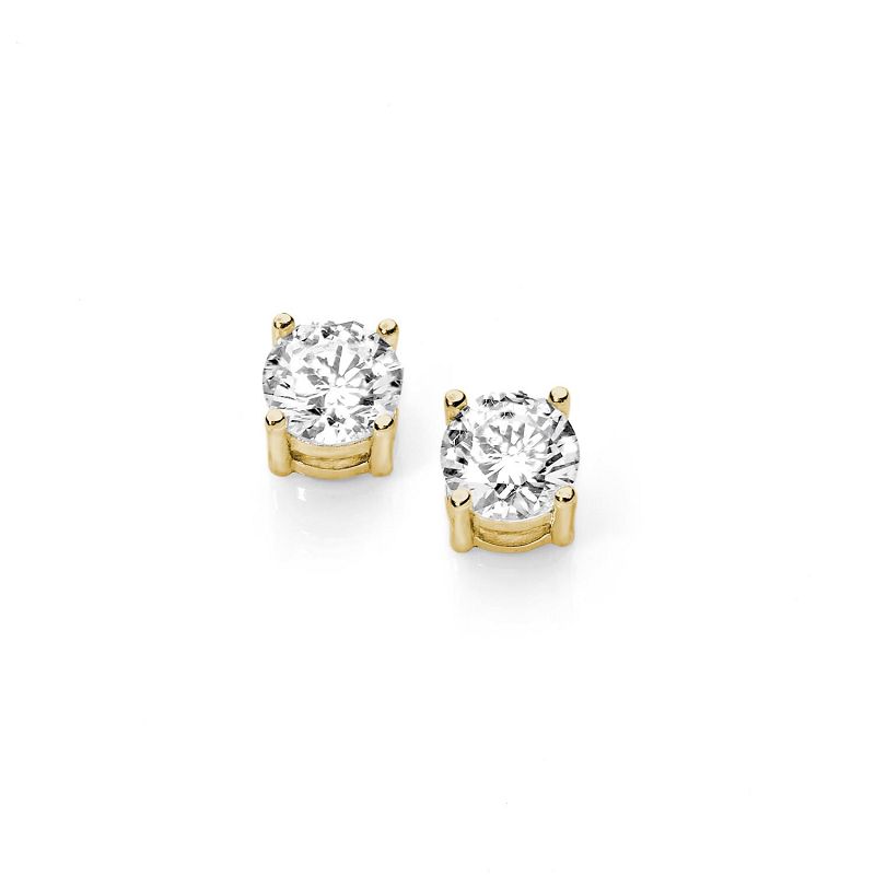 Orecchini in Oro giallo 750‰, zirconi bianchi​ - AMBROSIA