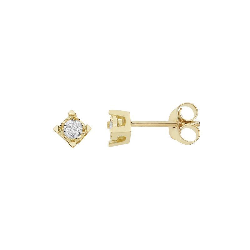 Orecchini Punto Luce in Oro Giallo e Diamanti - COMETE Orecchini Punto Luce in Oro Giallo e Diamanti - COMETE