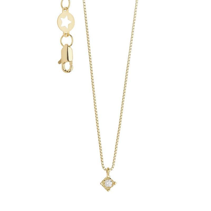 Collana Punto Luce in Oro Giallo e Diamante - COMETE